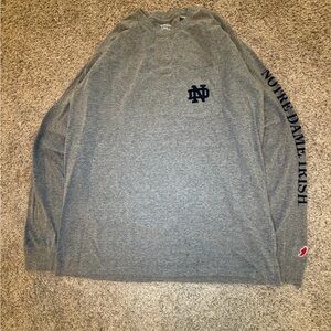 Notre Dame Fighting Irish Gray Long Sleeve T-Shirt Men’s XL